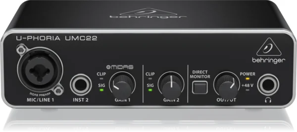 Behringer U-Phoria UMC22 – kompaktowy interfejs audio do nagrań domowych i mobilnych